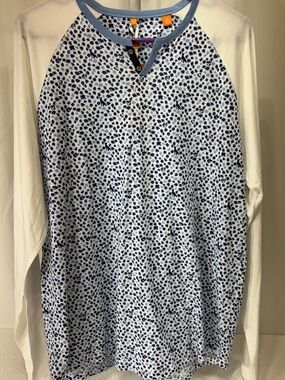 Blue Floral Raglan Long-Sleeve Tee by Con.Struct 2960